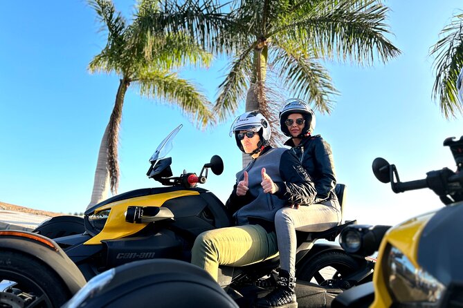3 wheels motorcycle Coast Tour - Ryker - Gran Canaria Maspalomas - Stop 1: El Pajar for a quick coastal “industrial edge” moment