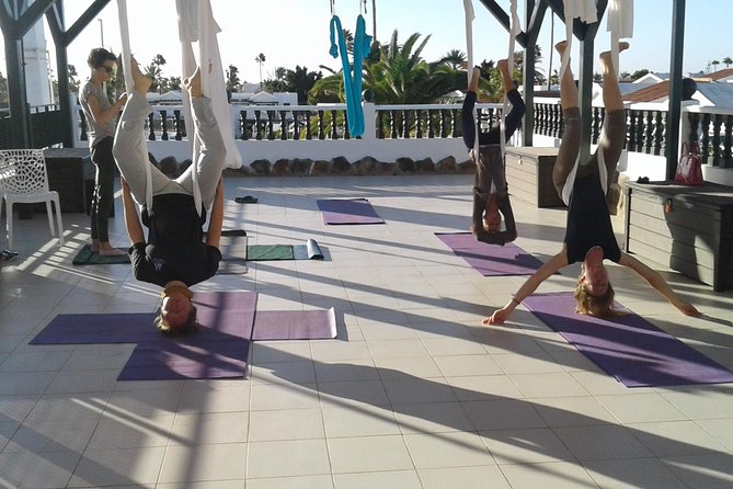 Aerial Yoga Experience in Maspalomas, Spain - Health Considerations: High Blood Pressure and Glaucoma