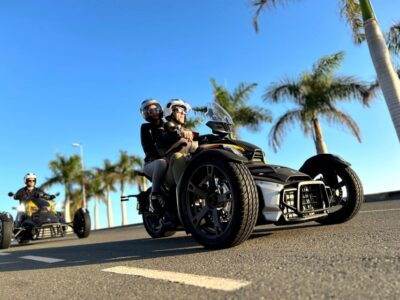 Can-am Ryker moto / buggy / quad Tour: Coast (Maspalomas) - Getting started at Av. de Moya (Eurocenter): faster than you think