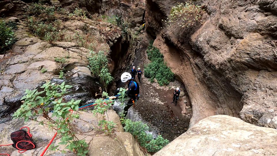 Gran Canaria: Canyoning Adventure in the Green Heart Jungle - The finale inside the canyon: towering walls, plus the climb back