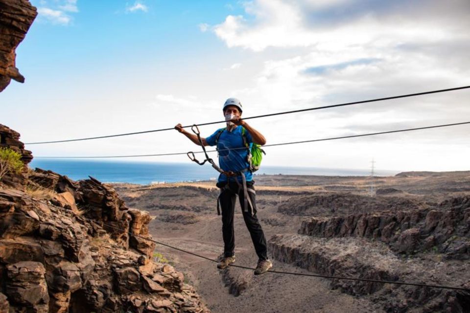 Gran Canaria: Cliff Climbing Via Ferrata Trip by Maspalomas - Cross the 60-Meter Suspension Bridge (The Mental Checkpoint)