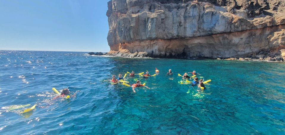 Gran Canaria: Snorkel tour with boat on the west coast - Snorkeling Plan: A Bay With Sea Life and an Instructor in the Water