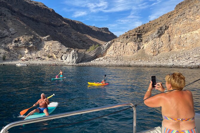 Morning cruise - Stop 1: swim, snorkel, kayaks, SUP, and even fishing